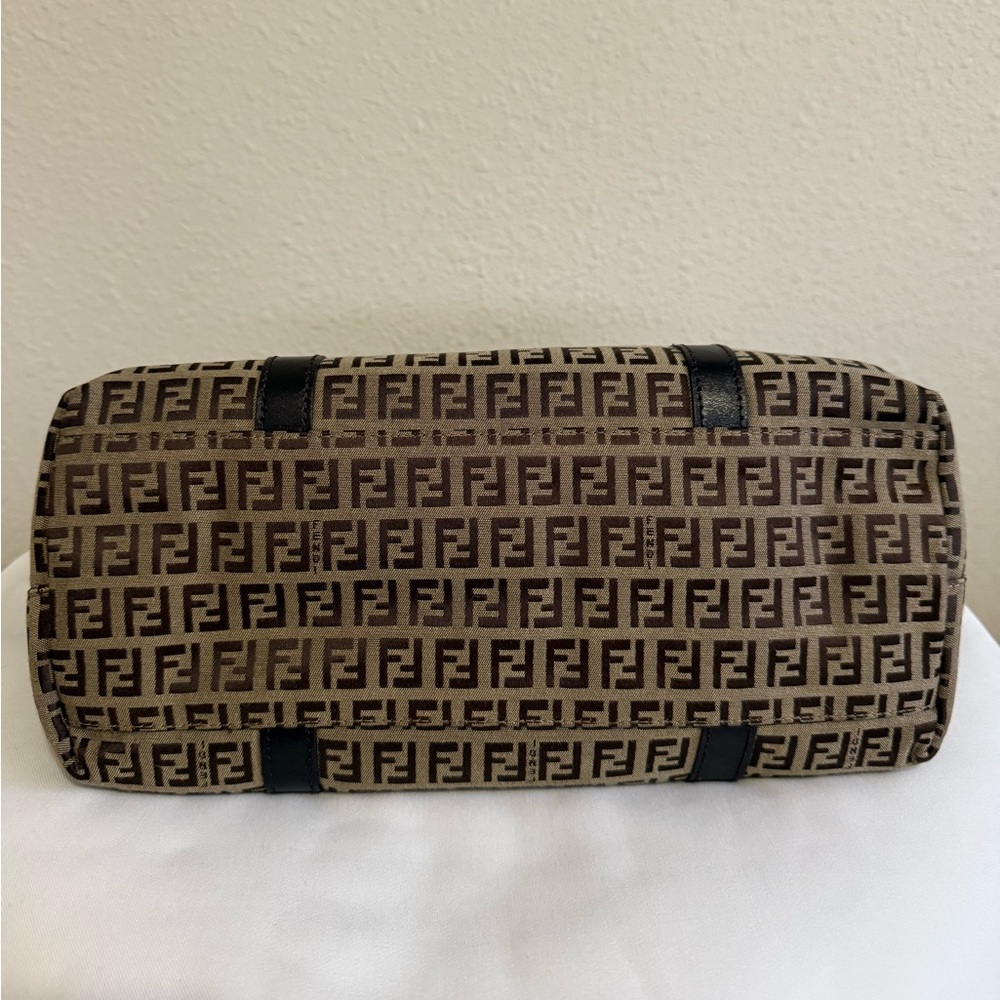 fendi zucchino canvas tote with charms. excellent condition. - Picture 3 of 10